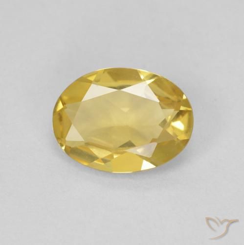 0.97ct Натуральный Светло-золотисто-желтый Берилл, Овал, Чистота VVS