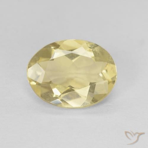 1.45ct Натуральный Очень светлый дижонский желтый Берилл, Овал, Чистота VVS