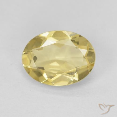1.48ct Натуральный Светло-желтый Берилл, Овал, Чистота VVS