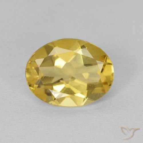 1.62ct Натуральный Светло-желтый Берилл, Овал, Чистота VVS