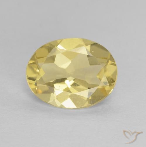 1.54ct Натуральный Светлое золото Берилл, Овал, Чистота VVS