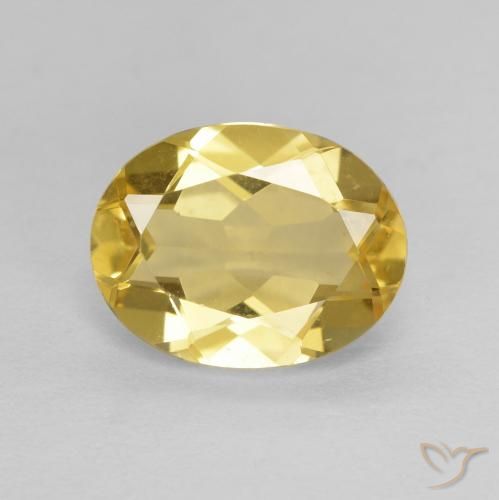 1.75ct Натуральный Светло-желтый Берилл, Овал, Чистота VVS