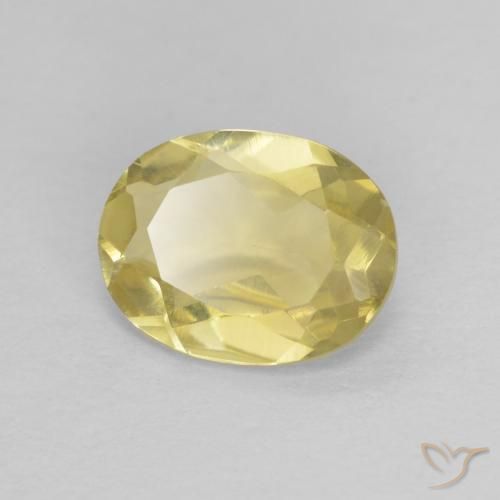 1.00ct Натуральный Золотисто-желтый Берилл, Овал, Чистота VVS