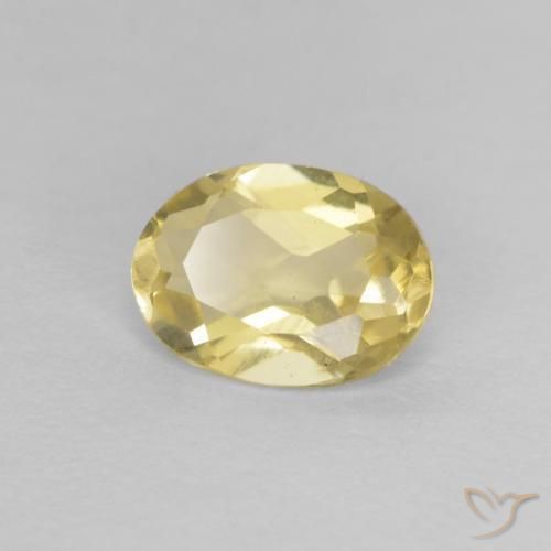 0.67ct Натуральный Светло-желтый Берилл, Овал, Чистота VVS