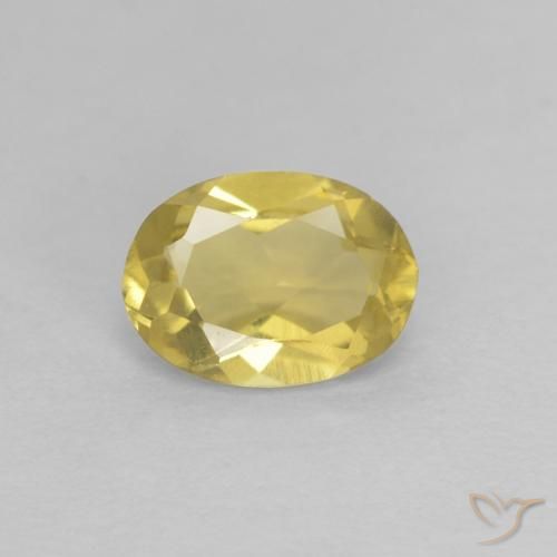 0.62ct Натуральный Средний желтый Берилл, Овал, Чистота VVS