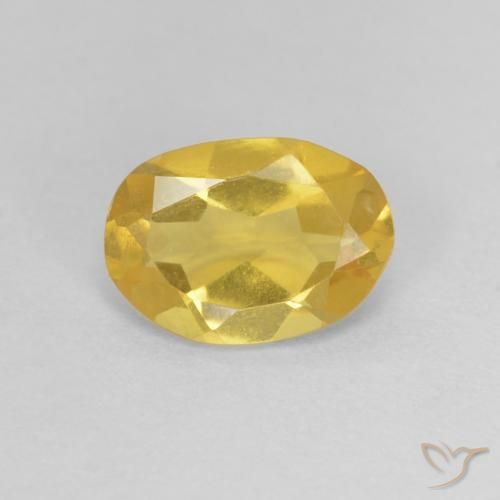 0.82ct Натуральный Медовый желтый Берилл, Овал, VVS-VS