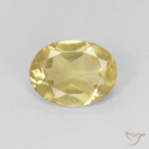 1.02ct Натуральный Светло-золотисто-желтый Берилл, Овал, VVS-VS