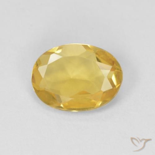0.94ct Натуральный Темно-желтый Берилл, Овал, VVS-VS