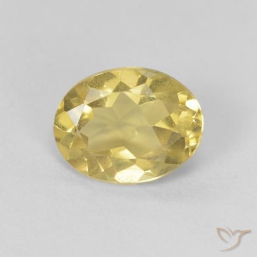 1.12ct Натуральный Medium Light-Yellow Берилл, Овал, VVS-VS