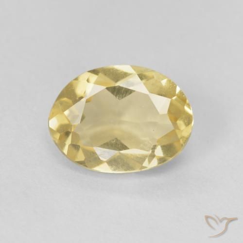 1.15ct Натуральный Светло-золотисто-желтый Берилл, Овал, VVS-VS