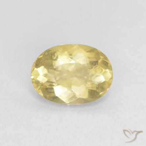 0.70ct Натуральный Светло-землисто-желтый Берилл, Овал, VVS-VS