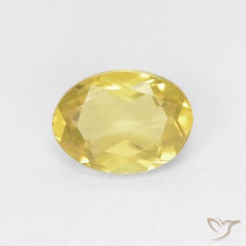 0.80ct Натуральный Средний желтый Берилл, Овал, VVS-VS