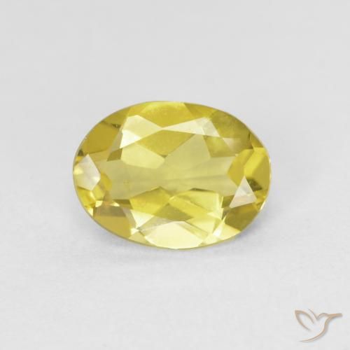 0.99ct Натуральный Светло-желтый шмель Берилл, Овал, VVS-VS