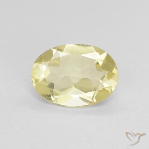 1.17ct Натуральный Очень светлый дижонский желтый Берилл, Овал, VVS-VS