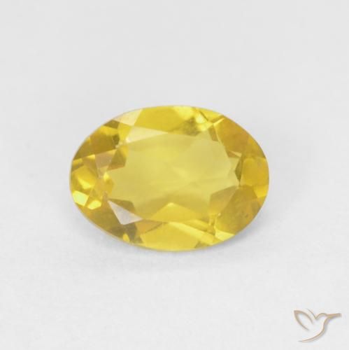 0.70ct Натуральный Медовый желтый Берилл, Овал, VVS-VS