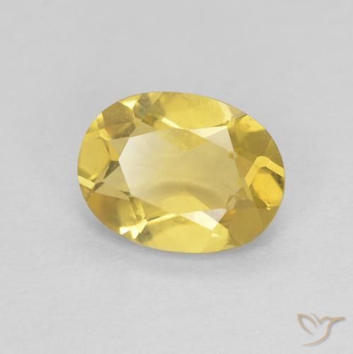1.07ct Натуральный Светло-желтый Берилл, Овал, VVS-VS