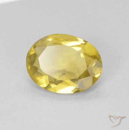 1.09ct Натуральный Светло-золотисто-желтый Берилл, Овал, VVS-VS