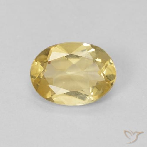 0.99ct Натуральный Светлое золото Берилл, Овал, VVS-VS