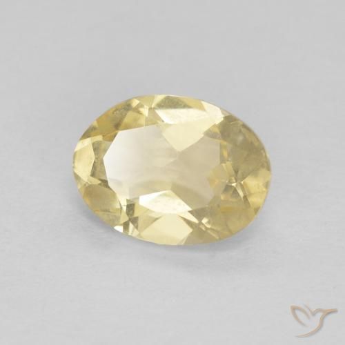 1.10ct Натуральный Светло-желтый Берилл, Овал, VVS-VS