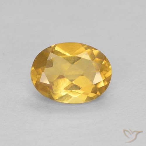 0.76ct Натуральный Золотой Берилл, Овал, VVS-VS
