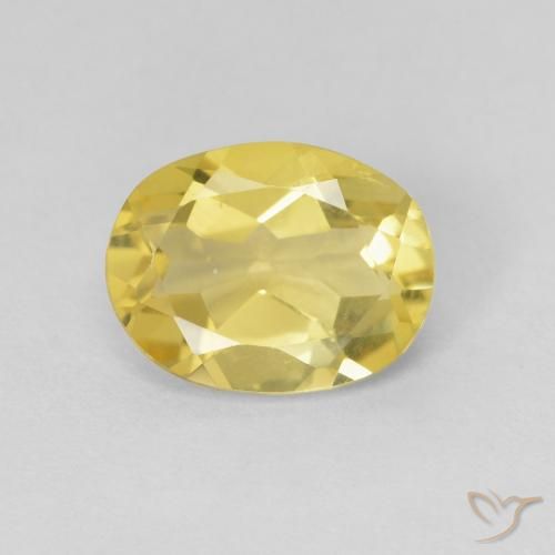 1.49ct Натуральный Светло-золотисто-желтый Берилл, Овал, VVS-VS