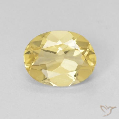 1.74ct Натуральный Светло-желтый Берилл, Овал, VVS-VS