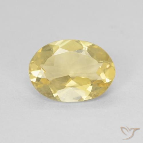 1.46ct Натуральный Светло-золотисто-желтый Берилл, Овал, VVS-VS