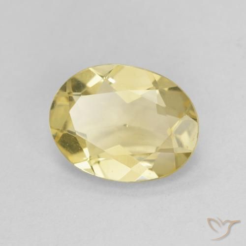 1.50ct Натуральный Светло-золотисто-желтый Берилл, Овал, VVS-VS