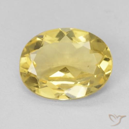 2.38ct Натуральный Светло-желтый Берилл, Овал, VVS-VS