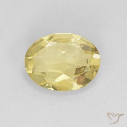1.33ct Натуральный Очень светлый дижонский желтый Берилл, Овал, Чистота VS