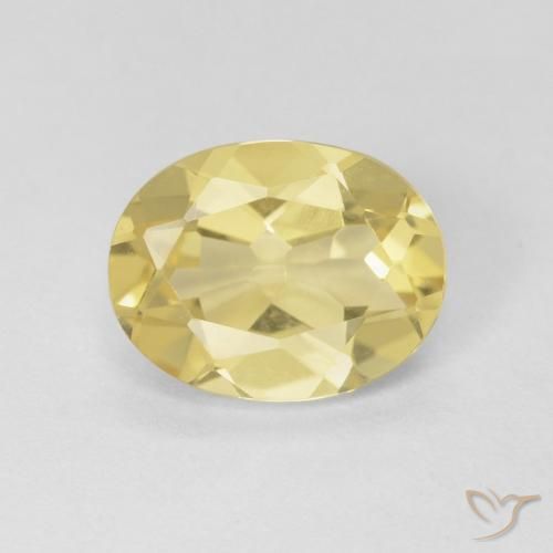 1.72ct Натуральный Светло-желтый Берилл, Овал, Чистота VS
