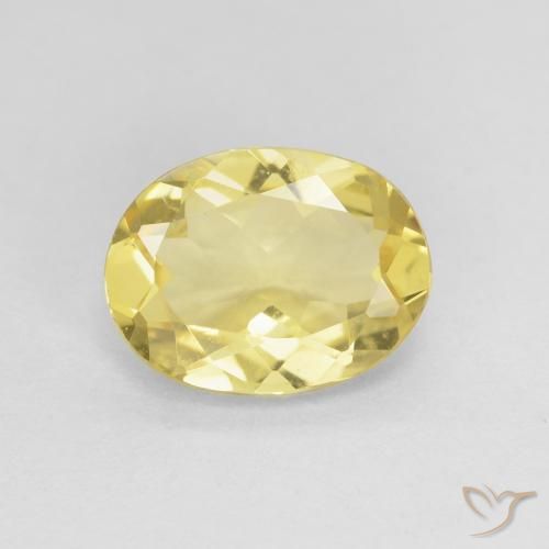 1.45ct Натуральный Светло-желтый Берилл, Овал, Чистота VS