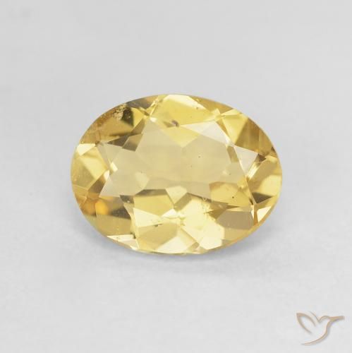 1.59ct Натуральный Шмель желтый Берилл, Овал, Чистота VS