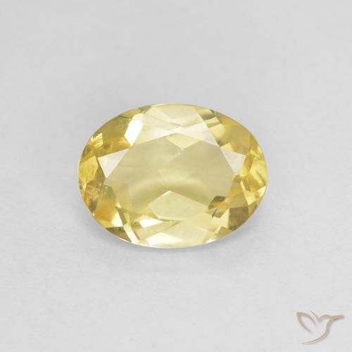 1.25ct Натуральный Средний желтый Берилл, Овал, Чистота VS