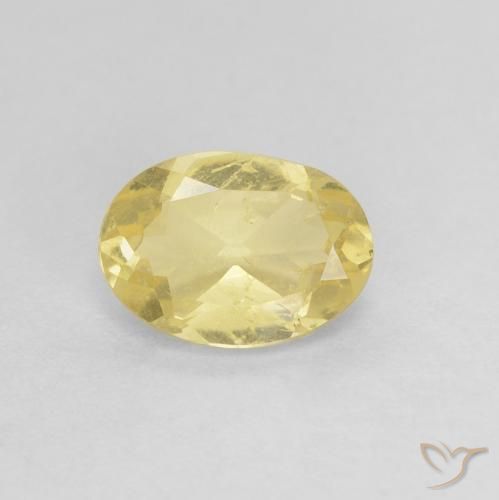0.75ct Натуральный Светло-желтый Берилл, Овал, Чистота VS