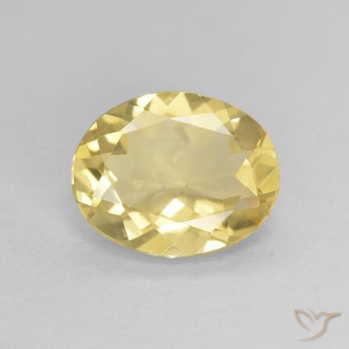 1.84ct Натуральный Светло-желтый Берилл, Овал, Чистота VVS