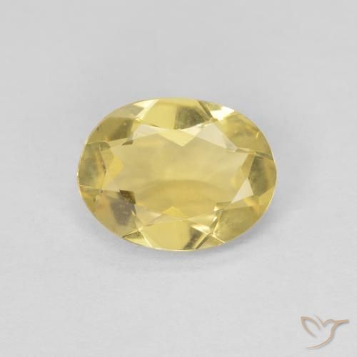1.42ct Натуральный Светло-золотисто-желтый Берилл, Овал, Чистота VVS