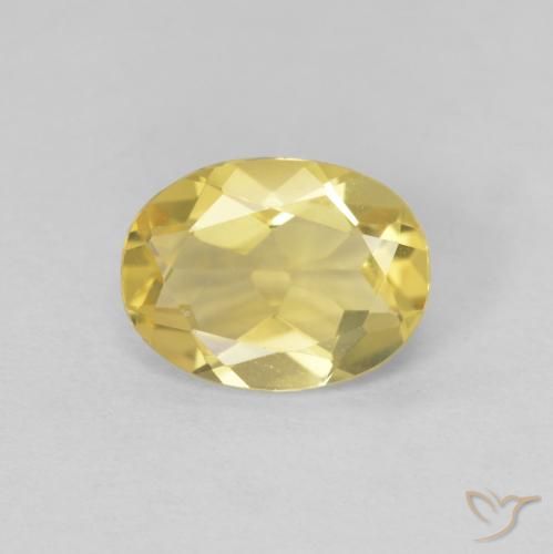 1.53ct Натуральный Светлое золото Берилл, Овал, Чистота VVS