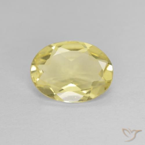 1.41ct Натуральный Светло-желтый Берилл, Овал, Чистота VVS