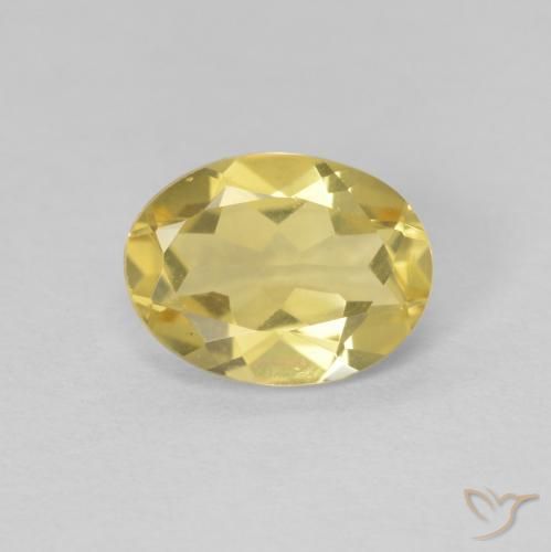 1.53ct Натуральный Светлое золото Берилл, Овал, Чистота VVS