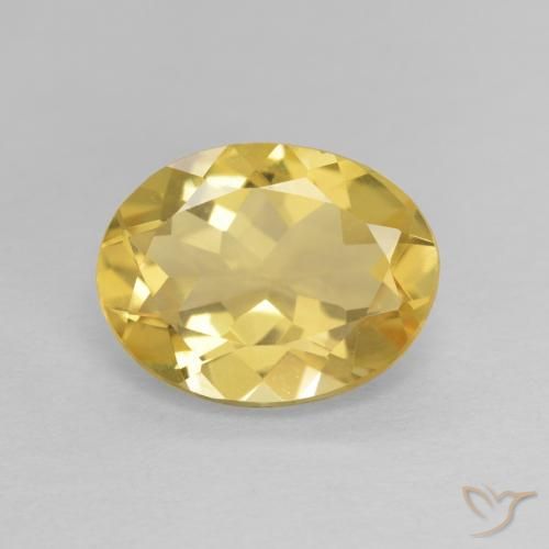 2.19ct Натуральный Светло-желтый Берилл, Овал, Чистота VVS