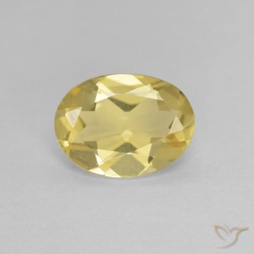 1.33ct Натуральный Светло-желтый Берилл, Овал, Чистота VVS