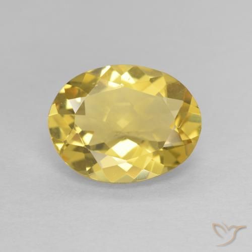 1.97ct Натуральный Светло-золотисто-желтый Берилл, Овал, Чистота VVS
