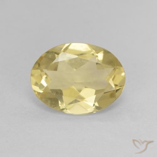 1.64ct Натуральный Светло-золотисто-желтый Берилл, Овал, Чистота VVS