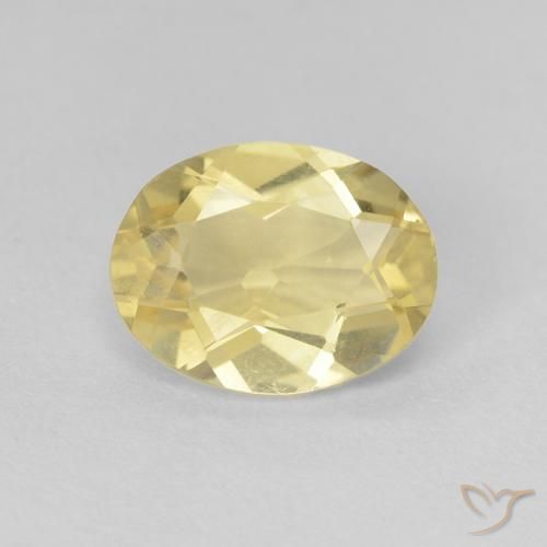 1.70ct Натуральный Светло-желтый Берилл, Овал, Чистота VVS
