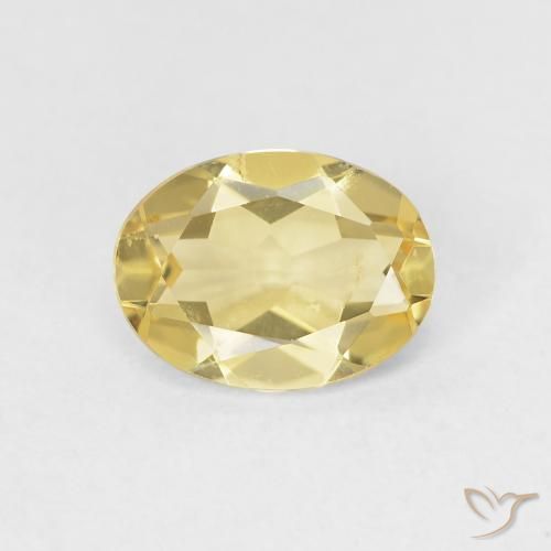 1.07ct Натуральный Светло-желтый Берилл, Овал, Чистота VS