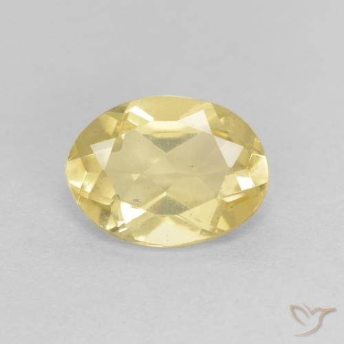 1.11ct Натуральный Светло-золотисто-желтый Берилл, Овал, Чистота VS