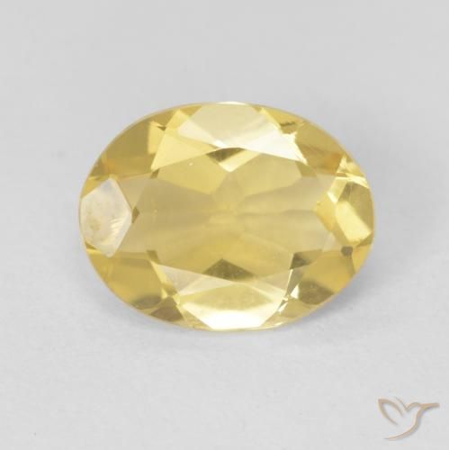 1.56ct Натуральный Светлое золото Берилл, Овал, Чистота VS