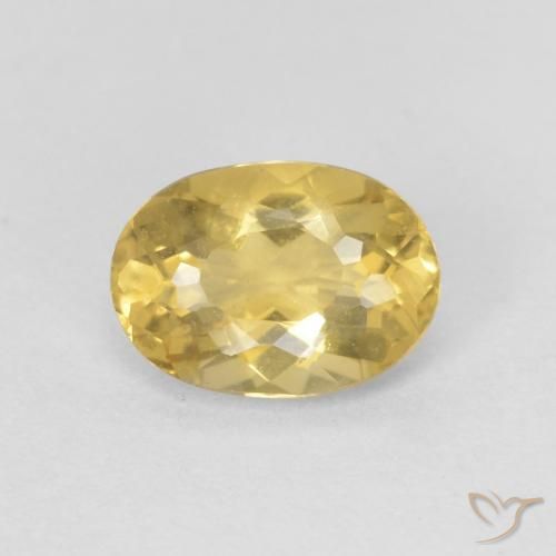 0.69ct Натуральный Светло-золотисто-желтый Берилл, Овал, Чистота VS