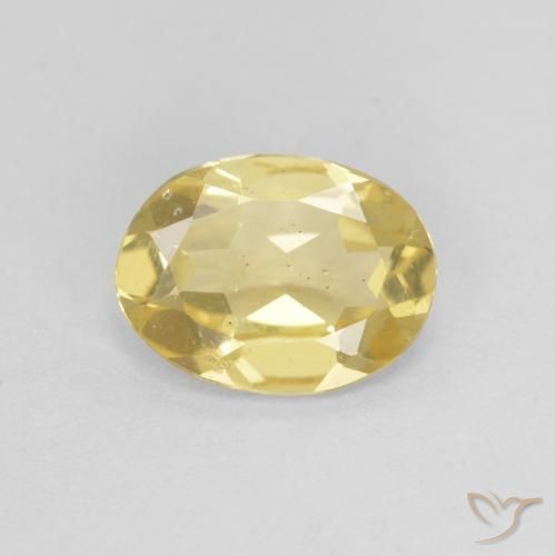 1.00ct Натуральный Светло-желтый Берилл, Овал, Чистота VS